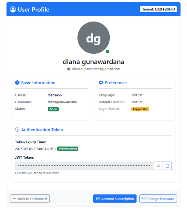 User profile